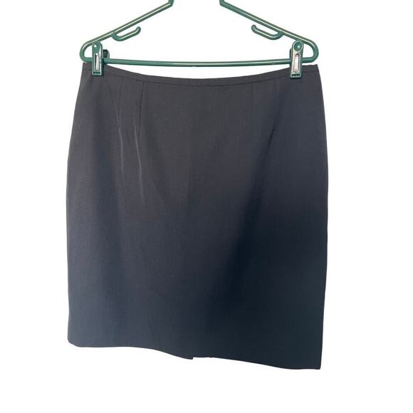 Jacqueline Feral Black Pencil Skirt with kick pleat size 16. - Picture 2 of 7